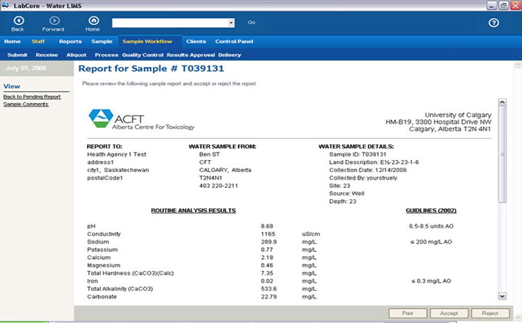 Toxicology Windows Application